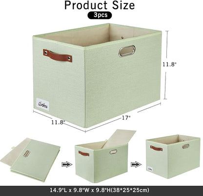 3-Pack Foldable Fabric Storage Bins - Image 2
