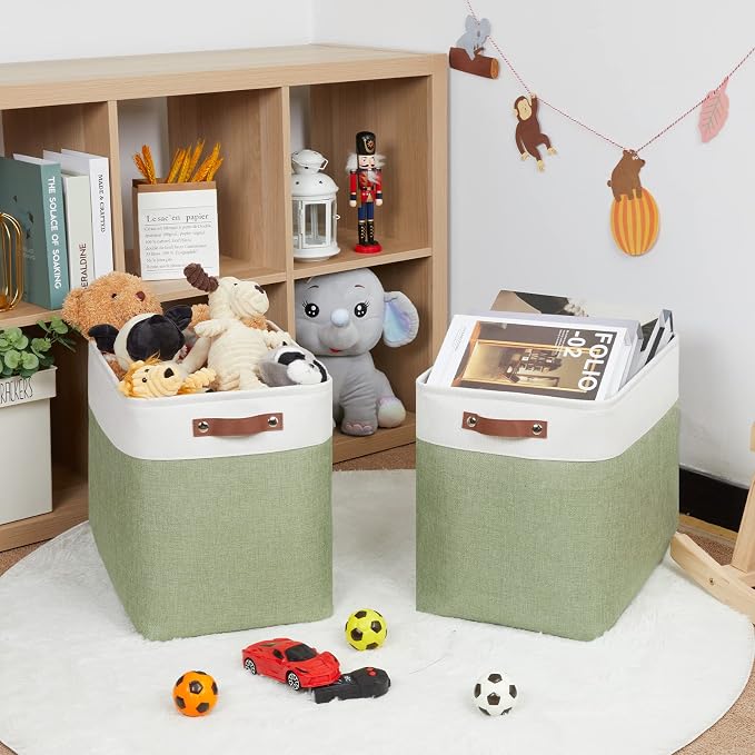 HNZIGE Shelf Storage Baskets for Clothes, Large Storage Bins Fabric Baskets for - Image 7