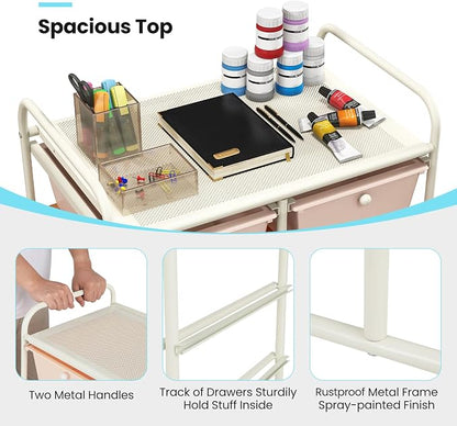 Giantex 10 Drawers Rolling Cart, Classroom Organizers, Storage Cart - Image 7