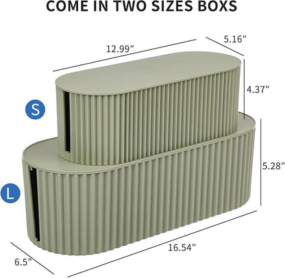 FABROK 2 Pack Cable Management Box, Cord Organizer Box - Image 2
