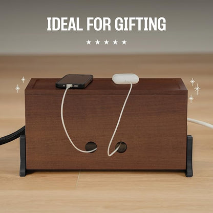 Extra Large Cable Management Box, Wood Cord Hider Box & Organizer - Image 3