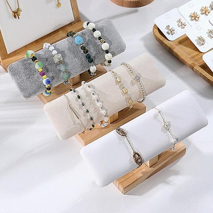 Wooden Watches Display Stands Base Watch Necklace Bracelet Organizer Rack - Image 3