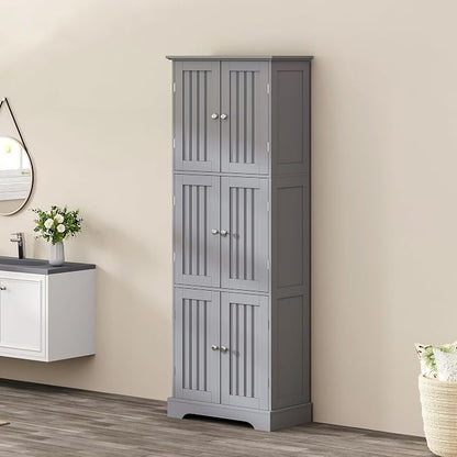 ChooChoo 63.2" Tall Bathroom Storage Cabinet - Image 9