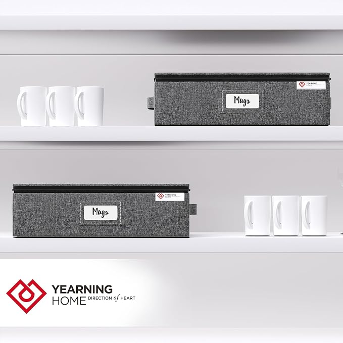 Cup and Mug Storage Box with Hard Shell and Dividers - Image 6