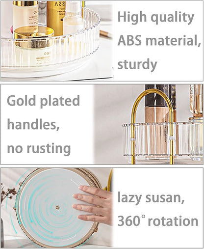 Rotating Makeup Organizer for Vanity, Large Capacity Skincare Perfume Storage - Image 3