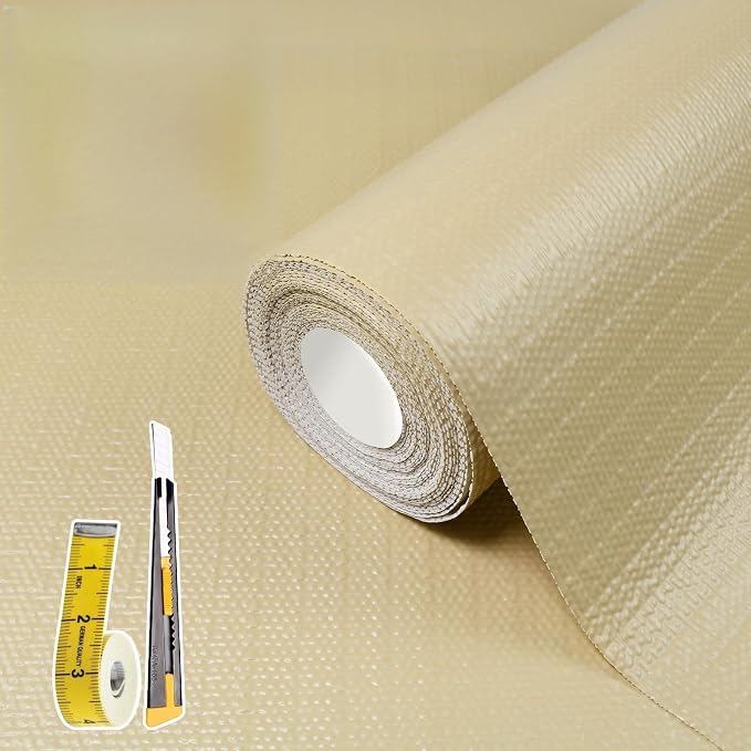 Shelf Liners for Kitchen Cabinets 12in x 20FT, Non Adhesive Drawer Liner Pure by Adwann