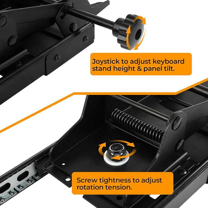 Keyboard Tray - Under Desk Keyboard Tray， 360° Adjustable Slide Out Keyboard - Image 5