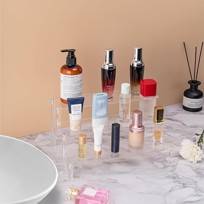2PCS Acrylic Display Risers, 3 Tier Perfume Organizer, Display Shelf - Image 5