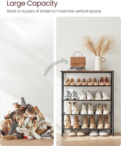 VASAGLE Shoe Rack, 5-Tier Shoe Storage Organizer - Image 6