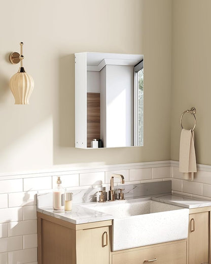 Bathroom Medicine Mirror Cabinet, 17.7'' x 23.6'', Wall-Mounted Bathroom Vanity - Image 2