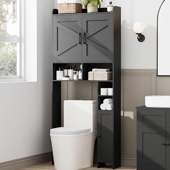 Homhedy Wooden Over The Toilet Storage Cabinet by Homhedy