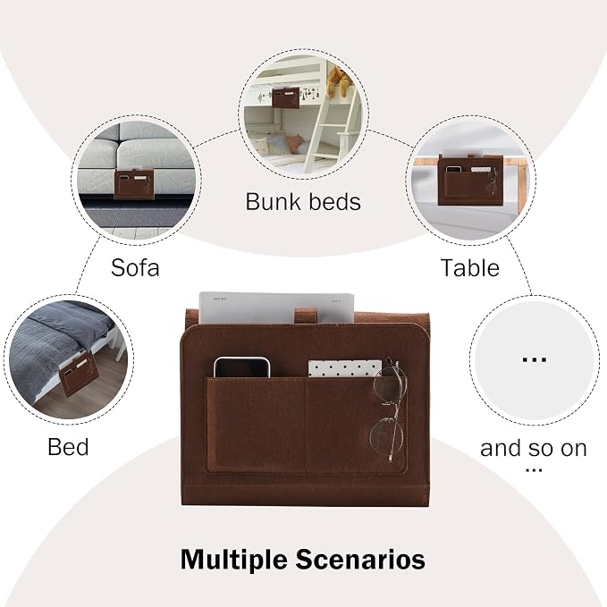 YOUDENOVA Bedside Caddy, Bedside Organizer - Image 5