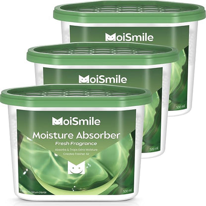 Moisture Absorbers 3 Pack, Fresh Fragrance Closet Dehumidifier by MoistureAbsorbers
