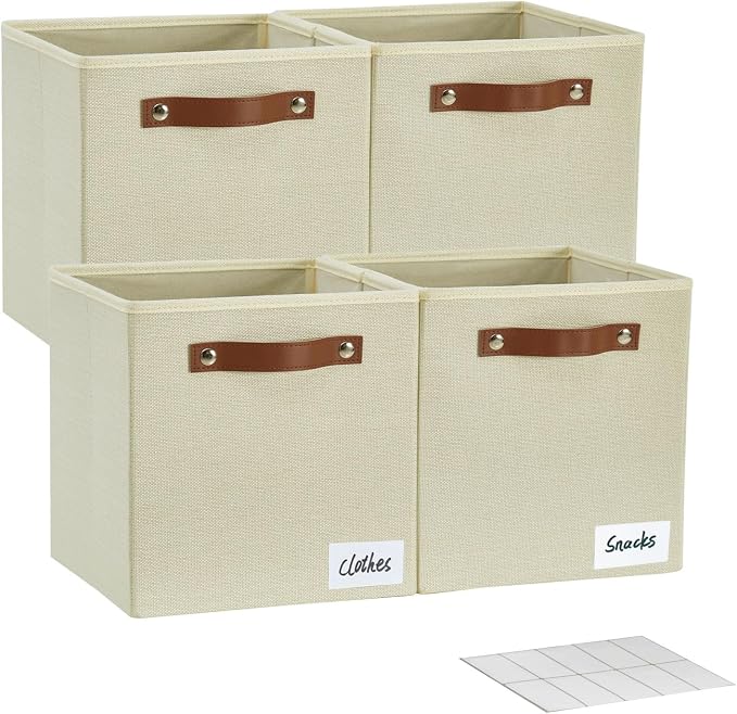 Collapsible Fabric Storage Cube Bins by Bagnizer