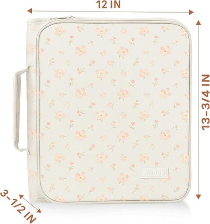 SUNEE Zippered Binder Bag with Handle, 2-Inch 3-Ring O-Ring, 500-Sheet Capacity - Image 6