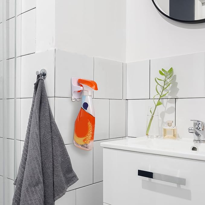 TOPZEA 10 Pack Spray Bottle Holder Hangers Wall Mount, Adhesive Spray Bottle - Image 5