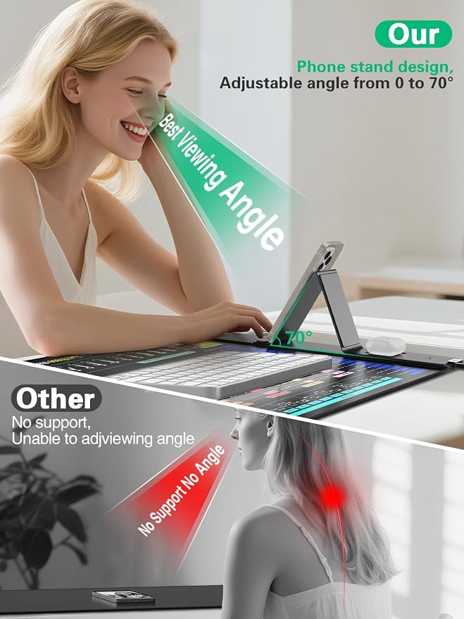 Mouse Pad for Excel/Word/PowerPoint/Windows Shortcut Keys, Desk Pad - Image 2