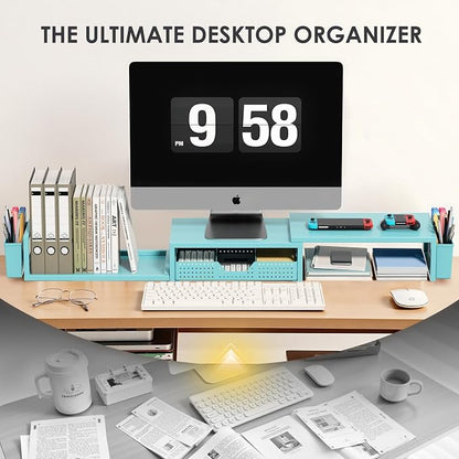 OPNICE Desk Organizers and Accessories, Dual Monitor Stand Riser - Image 6
