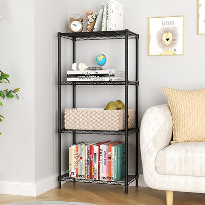 4 Tier Adjustable Storage Shelves, Heavy Duty Metal Utility Shelf 600LBS - Image 2