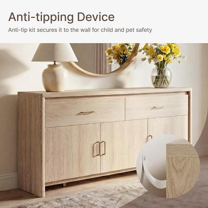 KISLOT 59" Sideboard Buffet Cabinet - Image 6