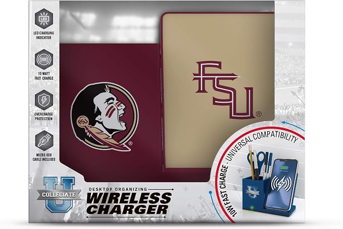 SOAR NCAA Unisex Cell Phone Wireless Charging Stand and Desktop Organizer - Image 3
