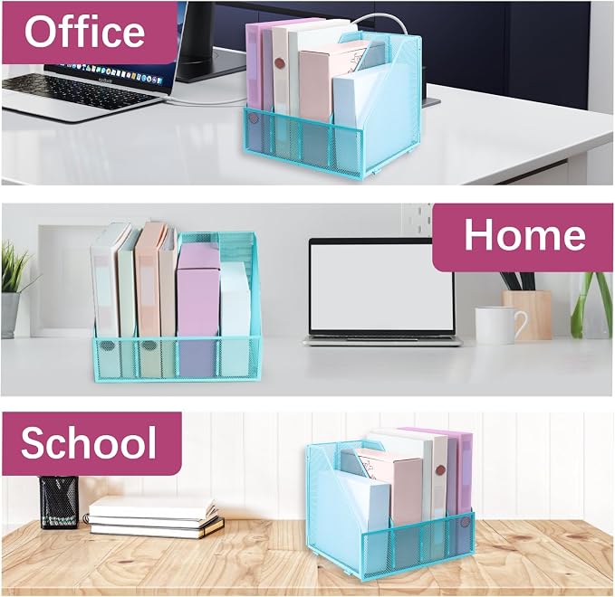 Desk Organizers, Metal Magazine File Holder - Image 7
