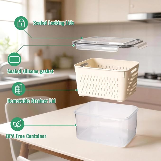 5 PCS Fruit Storage Containers for Fridge Produce Containers for Fridge - Image 5