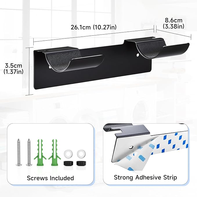 2 PCS Wall Mount Curling Iron Holder and Hair Tool Organizer - Image 5