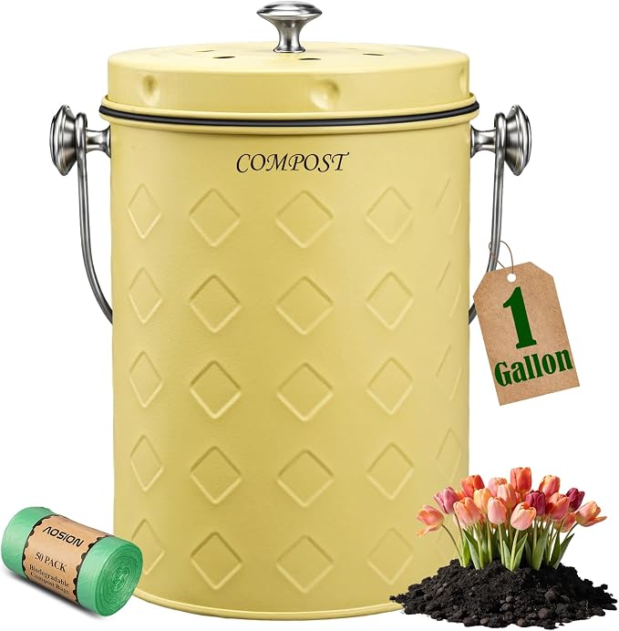 AOSION Countertop Compost Bin Kitchen, Odorless Indoor Compost Bin by AOSIONUSA