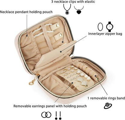 BAGSMART Travel Jewelry Organizer Case Small Jewelry Roll - Image 2