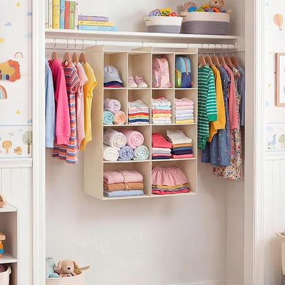 Ofiray-home 4 Tier Hanging Closet Organizer, 12 Compartments Sweater Organizer - Image 2