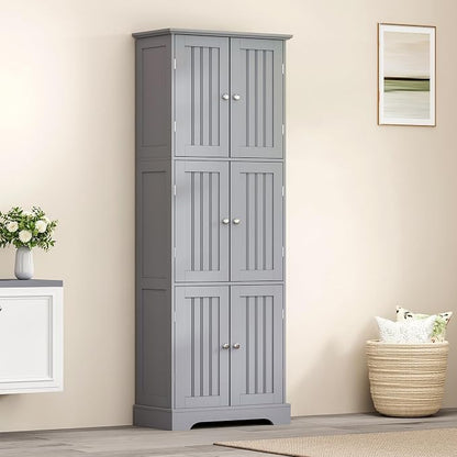 ChooChoo 63.2" Tall Bathroom Storage Cabinet - Image 2