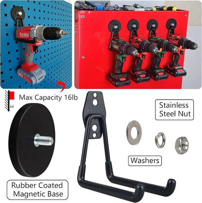MUTUACTOR Large Garage Hooks, Anti-Slide Garage Hanger Magnetic Mounting - Image 4