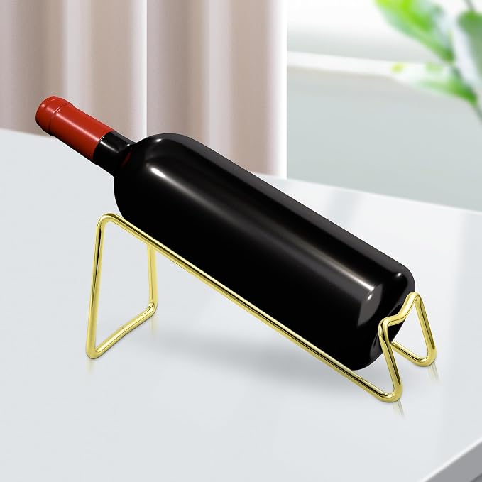 TONLEA Countertop Wine Rack, Metal Small Wine Rack, Tabletop Wine Storage Stand - Image 5