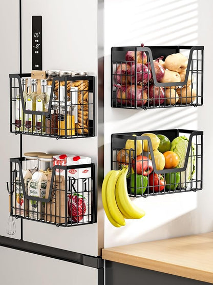 4-Pack Magnetic Fridge Shelf, Potato Onion Storage Bin; Multi-Use by YIWANFW