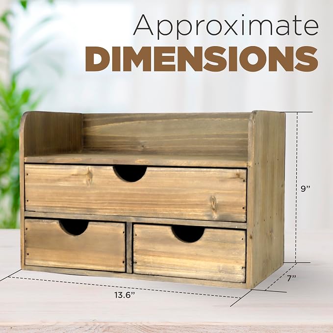 Besti Wooden Office Desk Organizer - Image 3