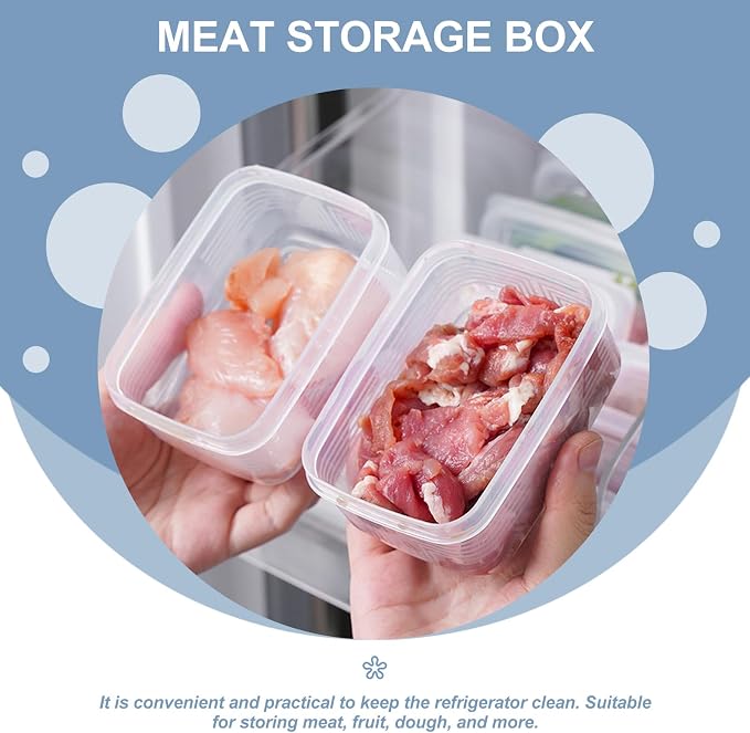 Wakauto 6pcs Small Refrigerator Organizer Bins Food Storage Containers - Image 4