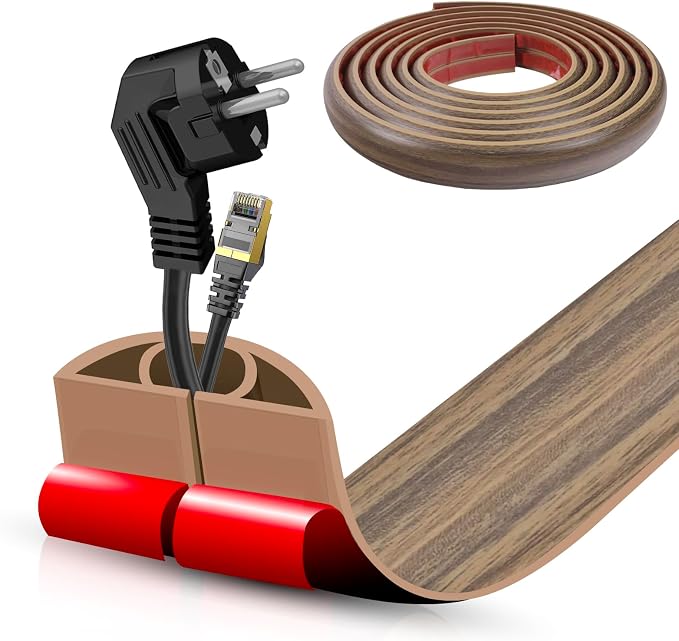 Floor Cord Cover Self Adhesive Cord Hider, 10FT Cable Management, Extension by DBHXXMB-HH