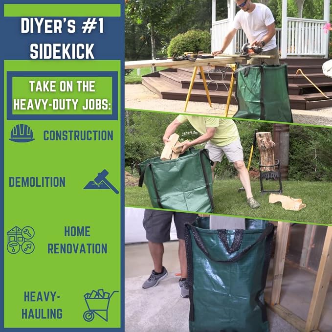 DURASACK Heavy Duty Home and Yard Waste Bag 48-Gallon Woven Polypropylene - Image 5