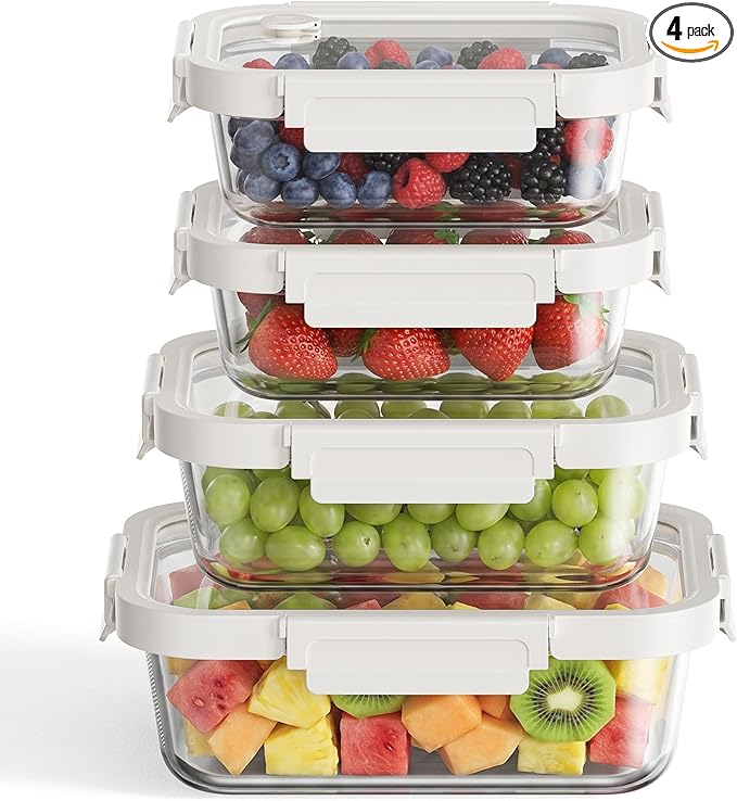 GENICOOOK Glass Fruit Storage Containers by GENICOOK