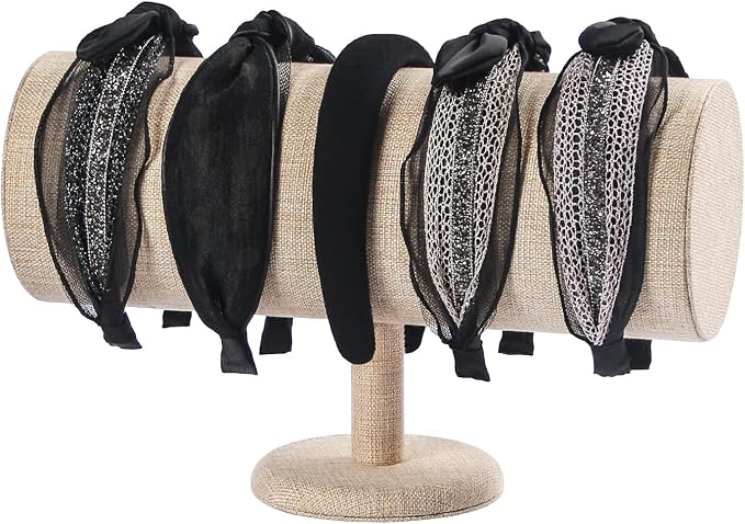 Coward T-Bar Beige Headband Holder Organizer, Hairband Display Stand, Hairband by FocusOnJewelryDisplay15yrs