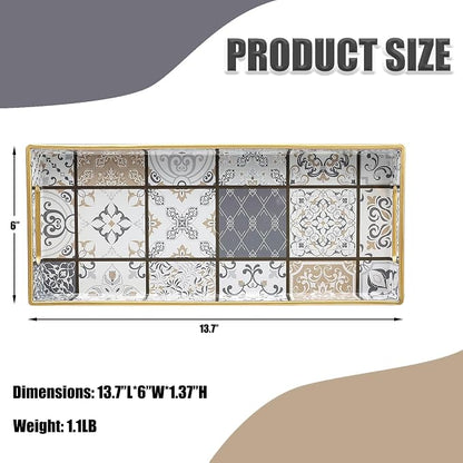 Bathroom Vanity Tray for Countertop, Small Plastic Toilet Tank Tray Versatile - Image 4