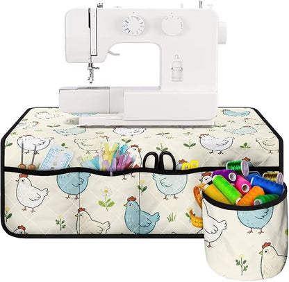 Hand Drawn Chicken Sewing Machine Mat by Unknown