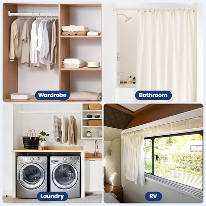 Mavivegue Oval Closet Rod, Adjustable Closet Rods – Expandable 17-40 Inches | - Image 8