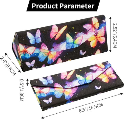 Foldable Glasses Case, Magnetic PU Leahter Sunglasses Case, Cute Hard Shell - Image 6