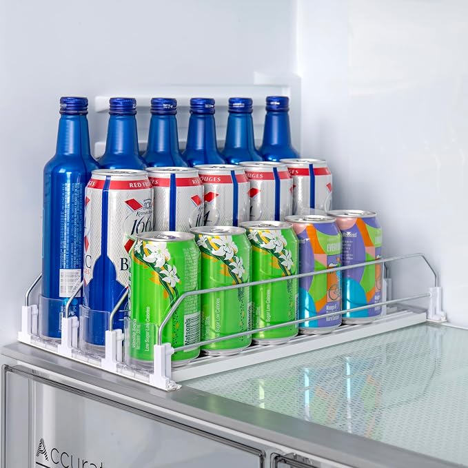 Rula Drink Organizer for Fridge, Width Adjustable Water Bottle Pusher Glide - Image 7