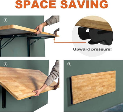 Wallmaster Wall Mounted Folding Workbench Heavy Duty Fold Down Table Utility - Image 4