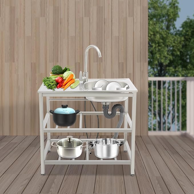 30" Stainless Steel Sink Kitchen Utility Sink - Image 6