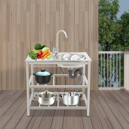 30" Stainless Steel Sink Kitchen Utility Sink - Image 6
