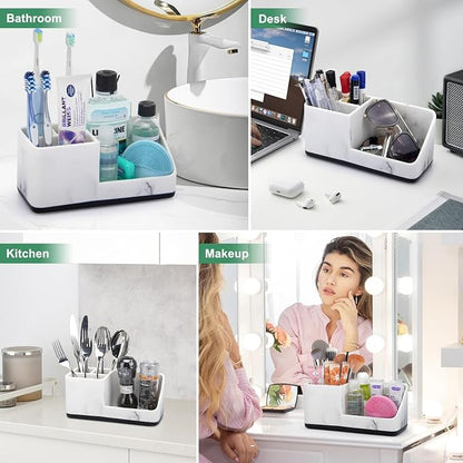 Marble Bathroom Counter Organizer, Kids Electric Toothbrush and Toothpaste - Image 7